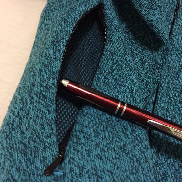 Novara Hoodie Blue Black Fleece Jacket - Picture 6 of 6